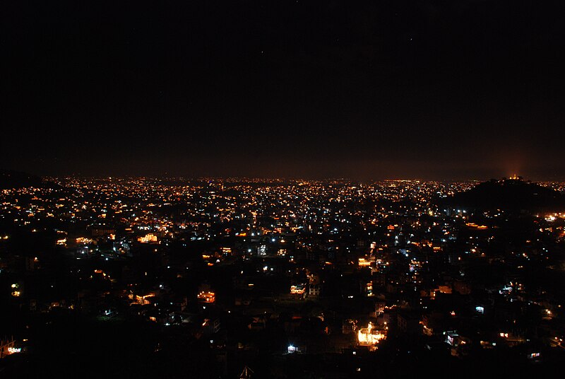 Tihar Festival: Exploring Nepal's Celebration of Lights 2 This is a view of Kathmandu during Tihar Fesitval from Hul Chowk