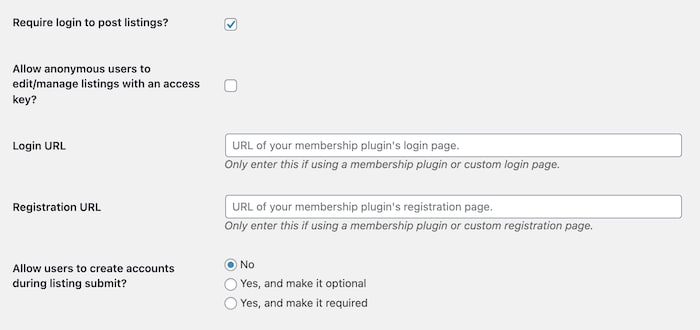 bd registration and submission settings