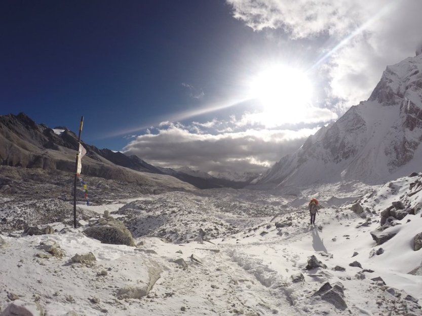 Manaslu Trek: Get Some Idea 2 Crossing the snow-covered Larkya La in October 2016 - Photo by Rohan Delhikan