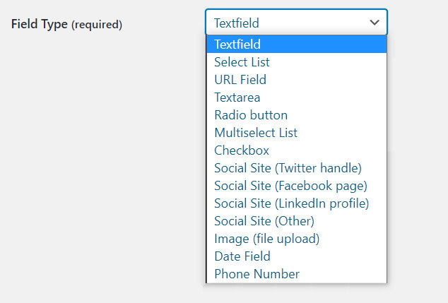 business directory field types