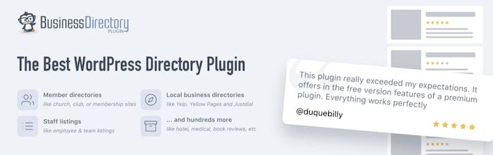 Business Directory is the best WordPress user directory plugin