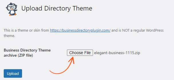 select theme file