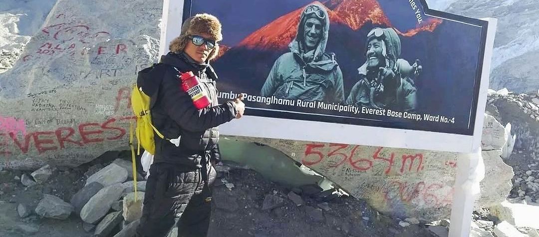 Everest Base Camp Billboard Removed After Trekker Backlash 1 New signboard at Everest Base Camp