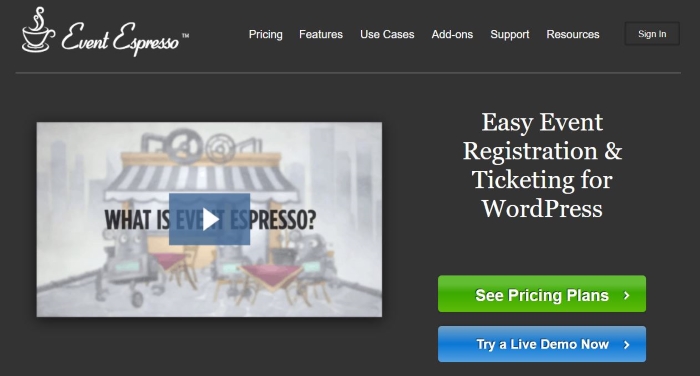 Event Espresso is one of the best WordPress plugins for hosting events.