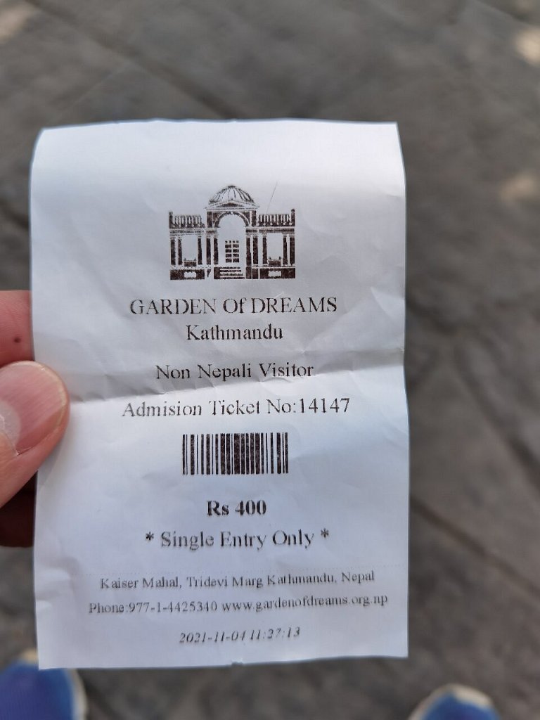 garden of dreams ticket