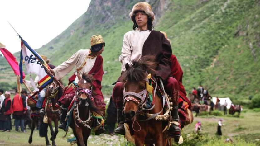 Horse riding organized in first Shyagya Festival in 2009 in Upper Tsum. Photo: Lopsang Chiring Lama