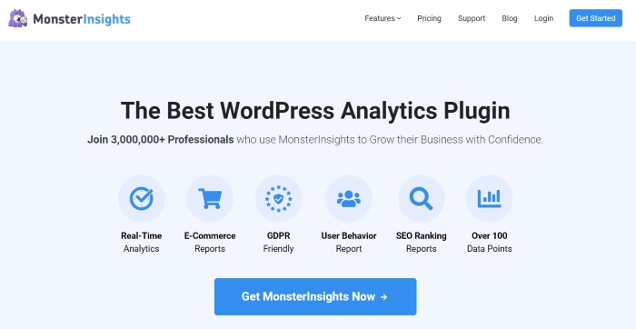 MonsterInsights is a powerful analytics tool and one of the best WordPress plugins.