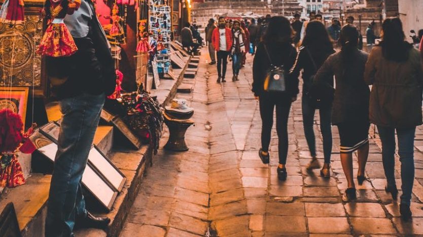 city road man people