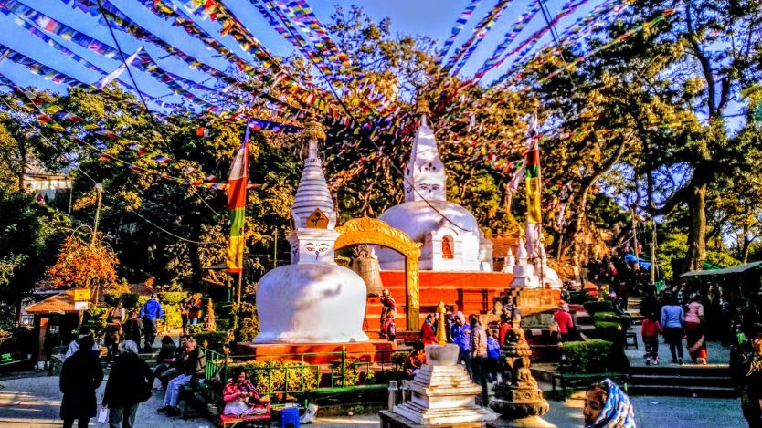 Sawayambhunath behind