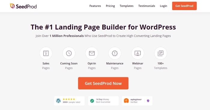 The page builder SeedProd is one of the best WordPress plugins for businesses.