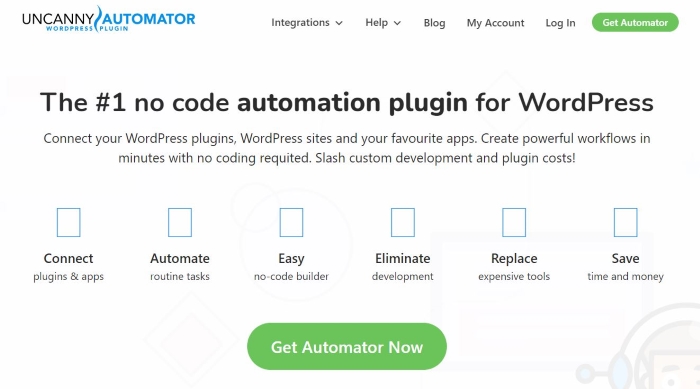 Uncanny Automator is one of the best WordPress plugins for streamlining your workflow.