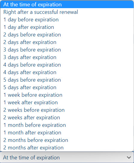 email timing settings