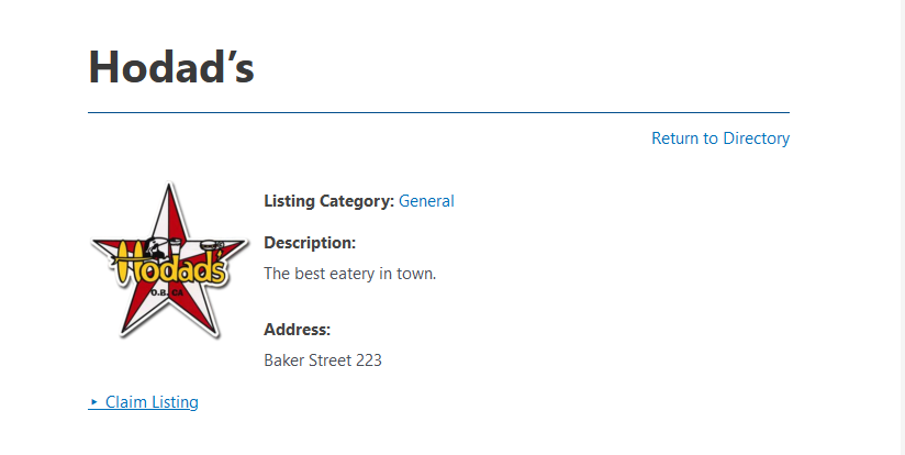 Geodirectory claim listing from directory with the claim now button