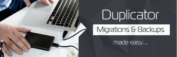 Duplicator WordPress backup plugin