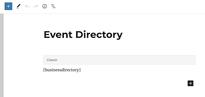 event directory main backend