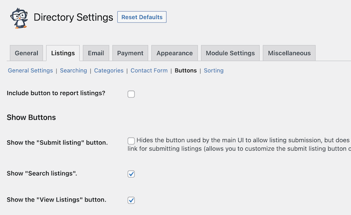 hiding listing submission button