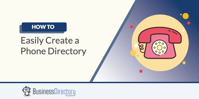 How to make a phone directory