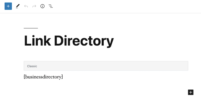 link directory home back end