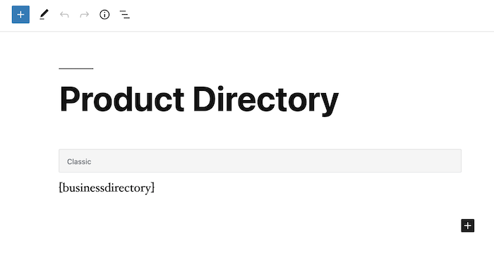 product directory main back