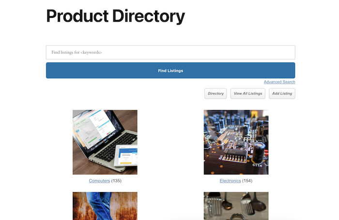 product directory main