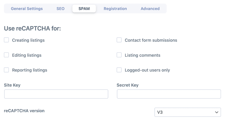 Enabling reCAPTCHA with Business Directory Plugin. 