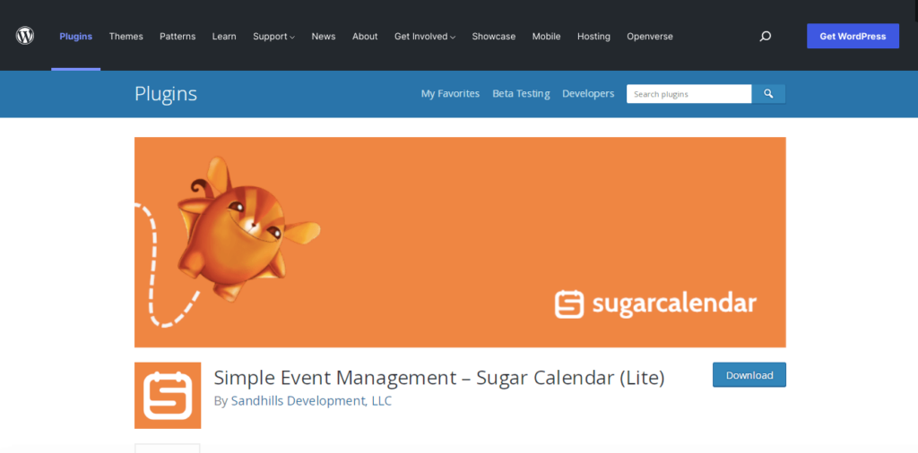 Sugar Calendar download page