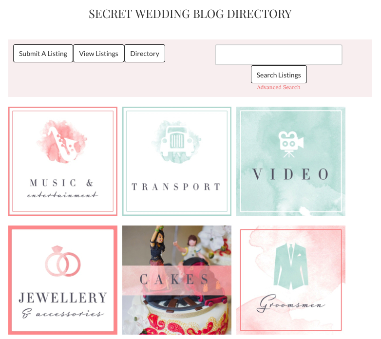 The Secret Wedding Blog uses a WordPress custom directory.