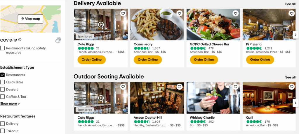 TripAdvisor's restaurant directory.